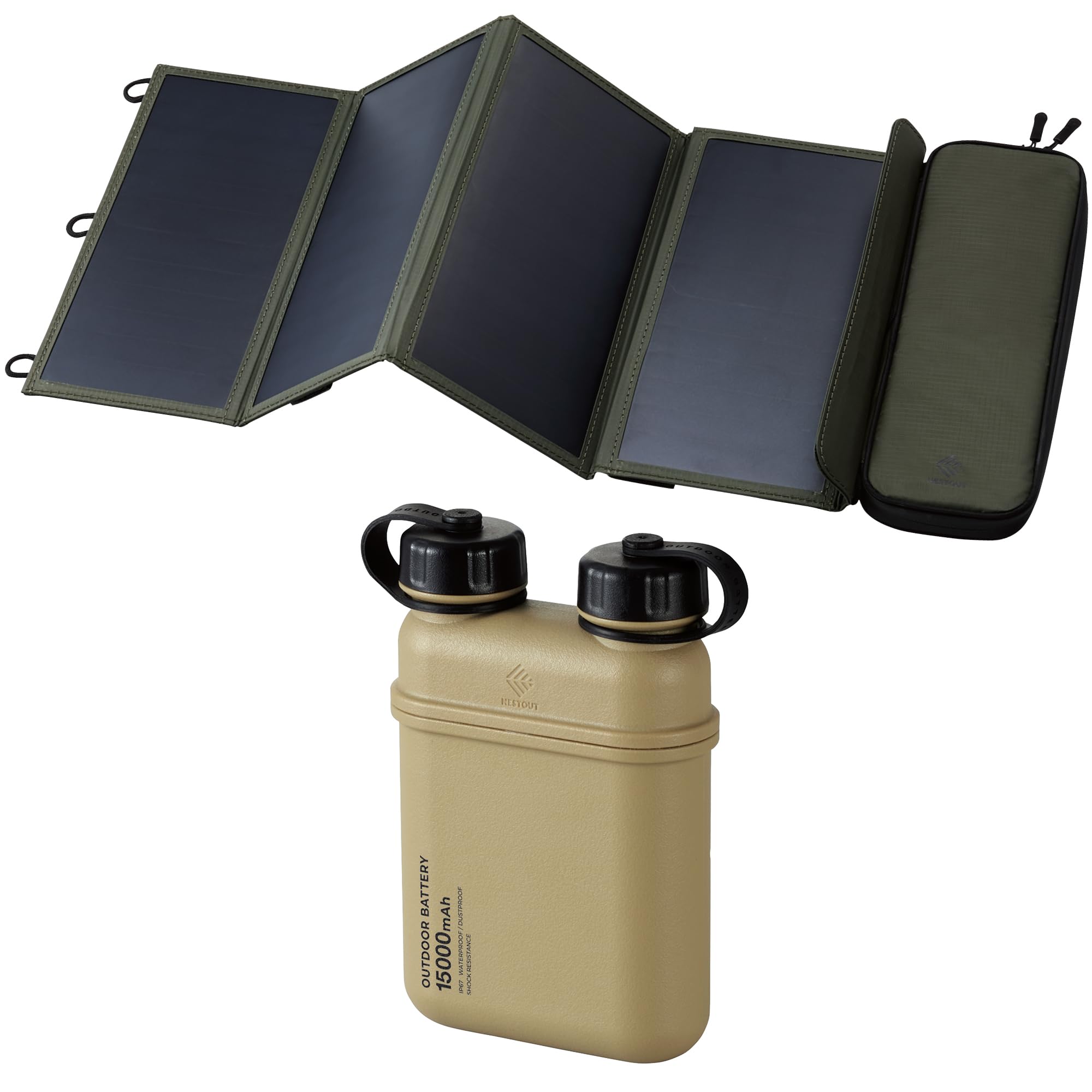 Amazon.com: ELECOM NESTOUT 4-Panel Solar Panel Charger + 15000mAh